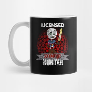 Vintage Licensed Zombie Hunter Skeleton Halloween Mug